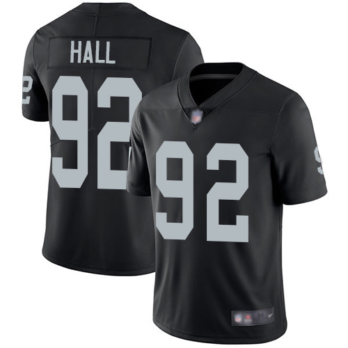 Men Oakland Raiders Limited Black P J Hall Home Jersey NFL Football 92 Vapor Untouchable Jersey